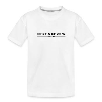 Athens Coordinates - Kids' Premium Organic T-Shirt - white - Front