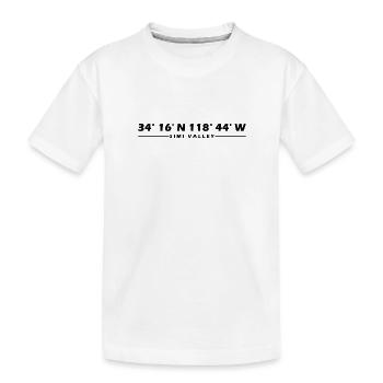 Coordonnées de la vallée de Simi - T-shirt bio Premium Enfant - blanc - Devant