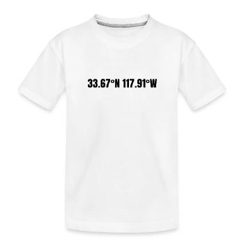 Costa Mesa, California, USA Coordinates - Kids' Premium Organic T-Shirt - white - Front