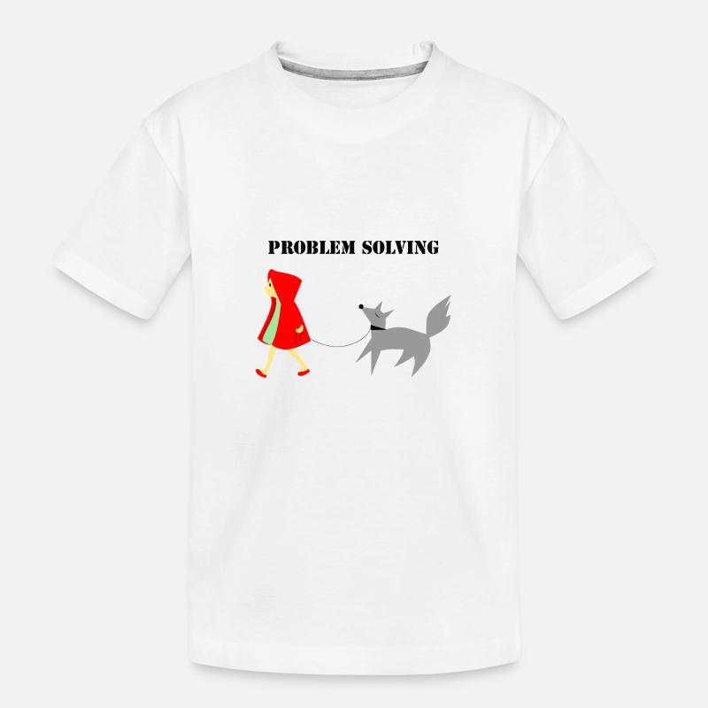Rotkäppchen Problemlösung - Kinder Premium Bio T-Shirt - Weiß