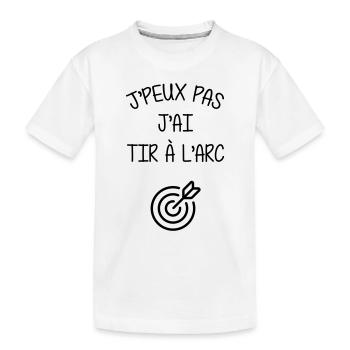 Tir A l'arc / Archer / Archère / Flèche / Sport - T-shirt bio Premium Enfant - blanc - Devant