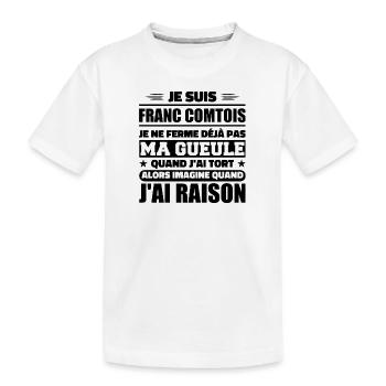 Franc comtois Ich halte meinen Mund nicht zu frank comté - Kinder Premium Bio T-Shirt - Weiß - Vorne