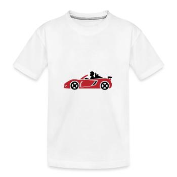 Voiture de course Voiture de sport - T-shirt bio Premium Enfant - blanc - Devant