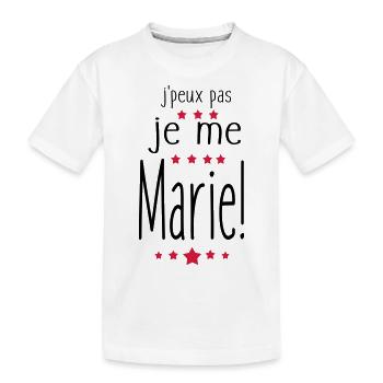 Je Me MARIe,citations,message,mariage - T-shirt bio Premium Enfant - blanc - Devant