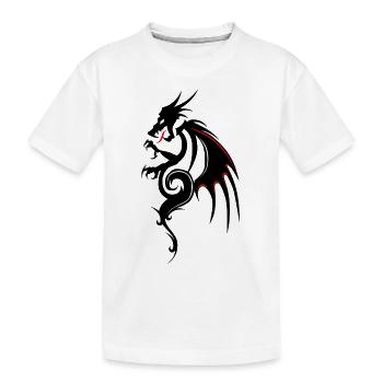 Drachen Tribal Tattoo Form 2004 Uuu w - Kinder Premium Bio T-Shirt - Weiß - Vorne