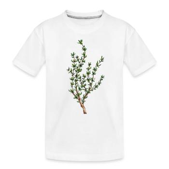 thyme - Kids' Premium Organic T-Shirt - white - Front