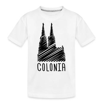 Dom Colonia T-Shirt - Kinder Premium Bio T-Shirt - Weiß - Vorne