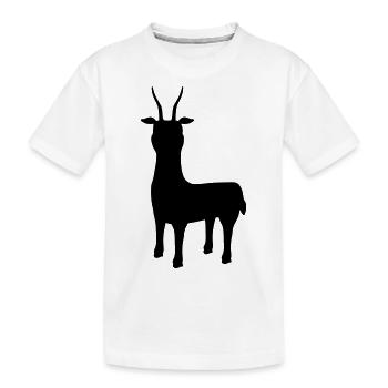 silhouette Antilope Letschwe - T-shirt bio Premium Enfant - blanc - Devant