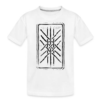 Netz von Wyrd Gitter Skulds Netz Binderune Symbol - Kinder Premium Bio T-Shirt - Weiß - Vorne