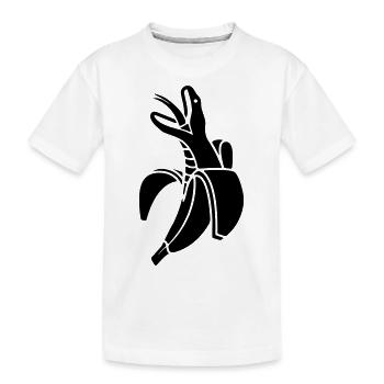 Bananen Schlange - Kinder Premium Bio T-Shirt - Weiß - Vorne