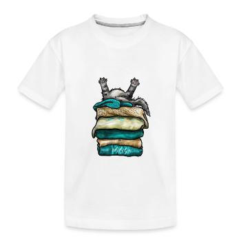 Jasper, the morning grouch - Kids' Premium Organic T-Shirt - white - Front