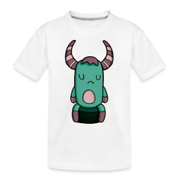 Traurige Monsta - Kinder Premium Bio T-Shirt - Weiß - Vorne