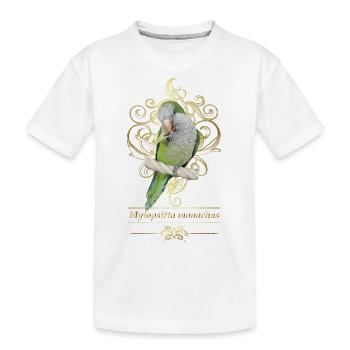 Argentinischer Sittich - Kinder Premium Bio T-Shirt - Weiß - Vorne