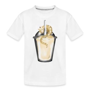 Milkshake avec dragon - T-shirt bio Premium Enfant - blanc - Devant