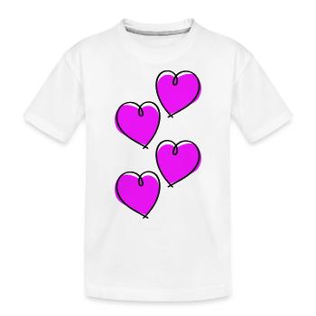 Symbole de l’amour des cœurs - T-shirt bio Premium Enfant - blanc - Devant