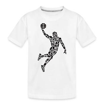 Basketball Player Symbols Basketball Basketball Player - Kids' Premium Organic T-Shirt - white - Front