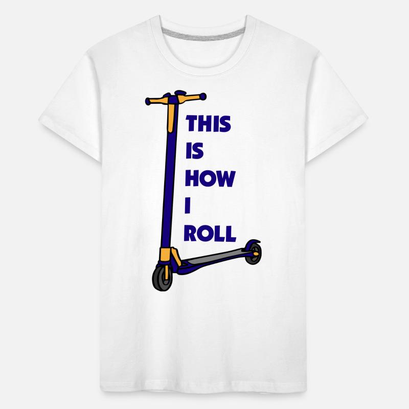 E-Scooter Roller Scooter T-shirt bio Premium Enfant