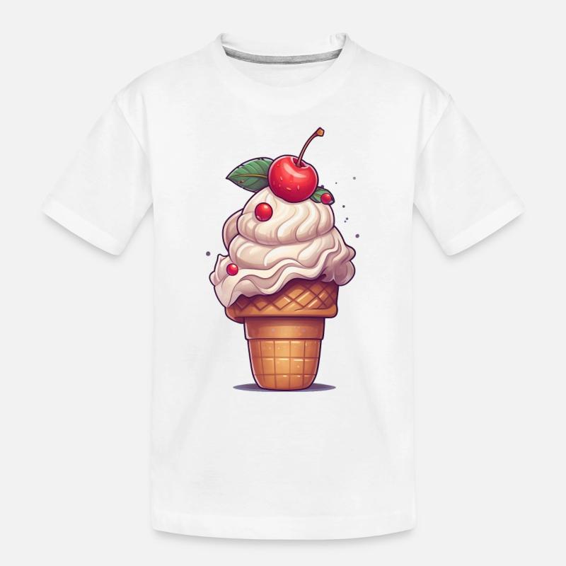 Eis - Kinder Premium Bio T-Shirt - Weiß