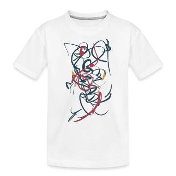 abstrakt - Kinder Premium Bio T-Shirt - Weiß - Vorne