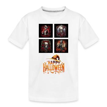Ensemble squelette rétro Halloween - T-shirt bio Premium Enfant - blanc - Devant