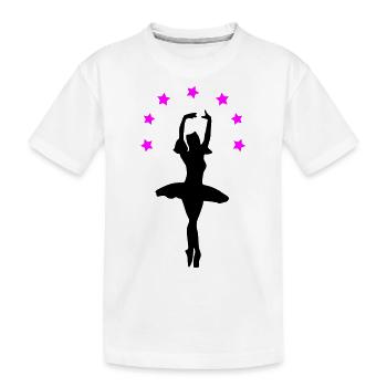 ballerina - Kinder Premium Bio T-Shirt - Weiß - Vorne