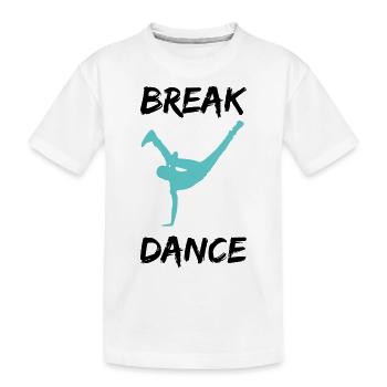 breakdancer bboy - Kinder Premium Bio T-Shirt - Weiß - Vorne