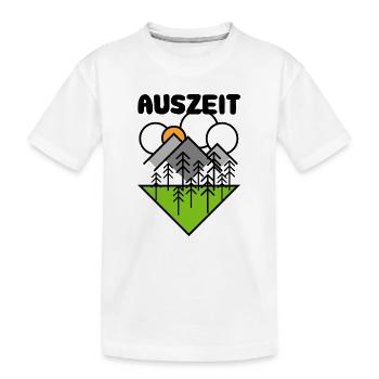Time-Out Nature Camp Camper Camping Paysage Icône - T-shirt bio Premium Enfant - blanc - Devant