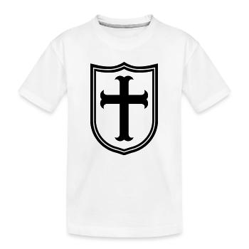 templar knight - Kids' Premium Organic T-Shirt - white - Front