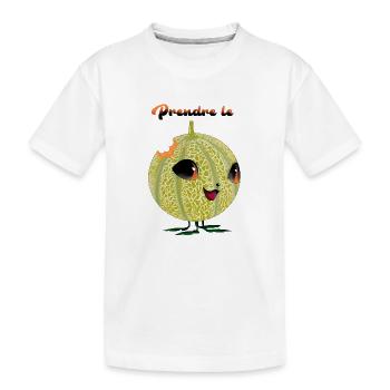 Dessin melon humour prendre le melon - T-shirt bio Premium Enfant - blanc - Devant