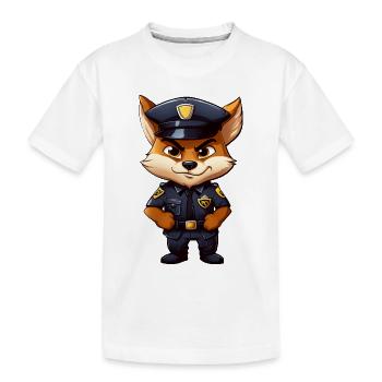 Renard policier - T-shirt bio Premium Enfant - blanc - Devant