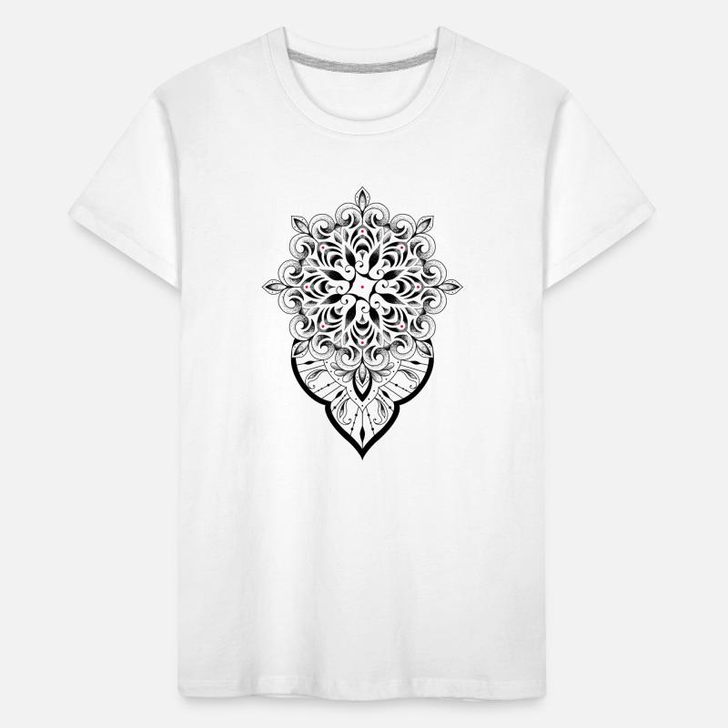 Mandala graphique dot work T-shirt bio Premium Enfant
