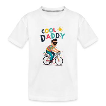 Vibrant Cool Daddy Cyclist Design - T-shirt bio Premium Enfant - blanc - Devant