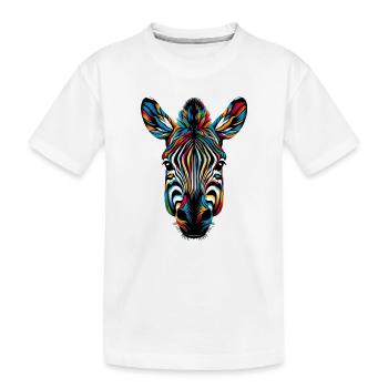Zebra - Kinder Premium Bio T-Shirt - Weiß - Vorne