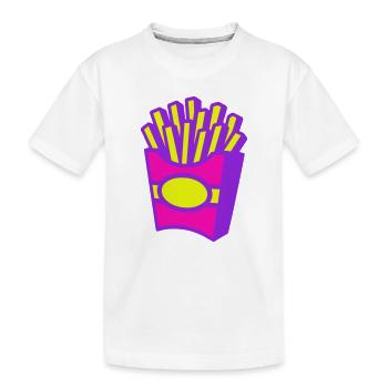 Pommes Pop-Art - Kinder Premium Bio T-Shirt - Weiß - Vorne