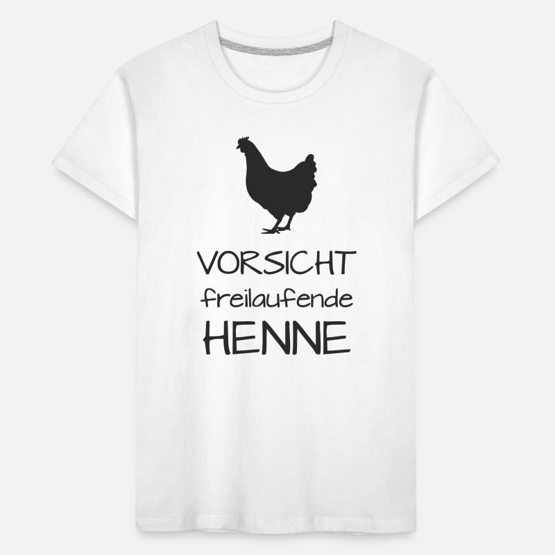 Caution hen free-range Kids' Premium Organic T-Shirt