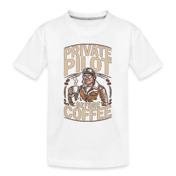 Maître de café avant hôtesse de l’air Maître de café - T-shirt bio Premium Enfant - blanc - Devant
