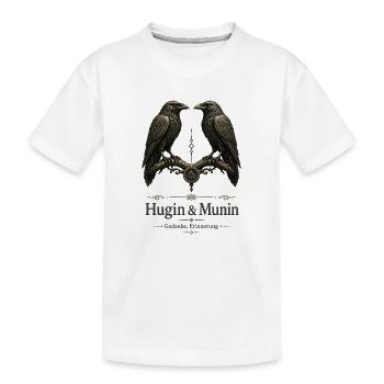 Hugin & Munin: Gedanken Erinnerung - Kinder Premium Bio T-Shirt - Weiß - Vorne