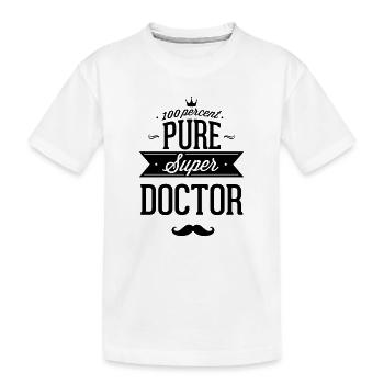 100% Doktor - Kinder Premium Bio T-Shirt - Weiß - Vorne