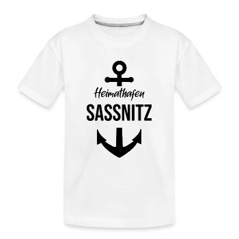 Sassnitz Heimathafen Insel Rügen MV - Kinder Premium Bio T-Shirt - Weiß - Vorne