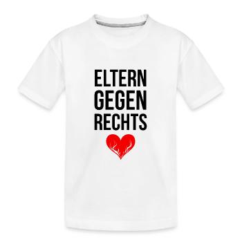 ELTERN GEGEN RECHTS mit Herz - Kinder Premium Bio T-Shirt - Weiß - Vorne