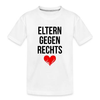 ELTERN GEGEN RECHTS - Kinder Premium Bio T-Shirt - Weiß - Vorne