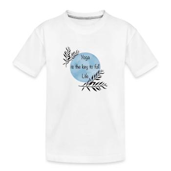 Yoga - T-shirt bio Premium Enfant - blanc - Devant