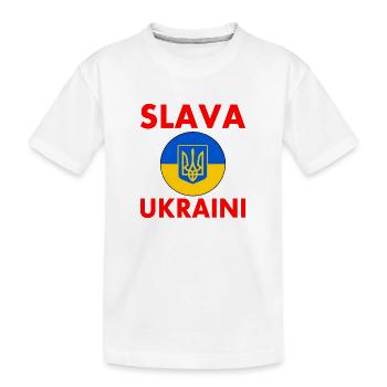 Ukraine - Kinder Premium Bio T-Shirt - Weiß - Vorne