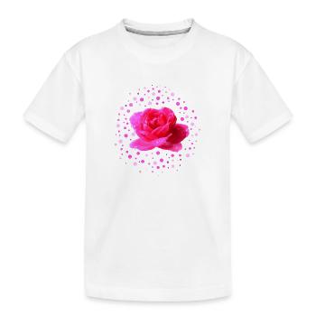rose rose fête des mères - T-shirt bio Premium Enfant - blanc - Devant
