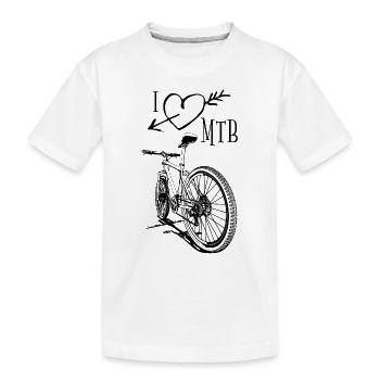 VTT dames : chemise chic pour l’amour vélo ! - T-shirt bio Premium Enfant - blanc - Devant