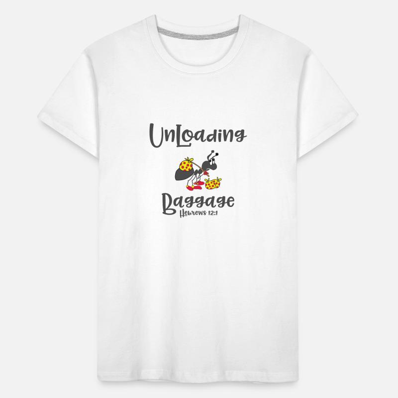 Christian Design Unloading Baggage Hebrews 12 Kids' Premium Organic T-Shirt