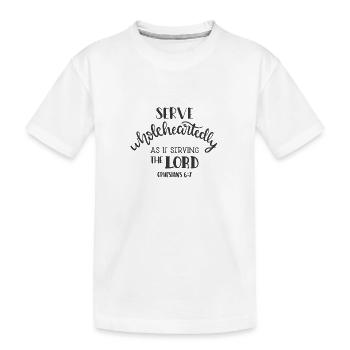 Christian Design serve wholeheartedly as to the - Kids' Premium Organic T-Shirt - white - Front
