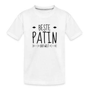 Patin / Pate / Patentochter / Patensohn - Kinder Premium Bio T-Shirt - Weiß - Vorne