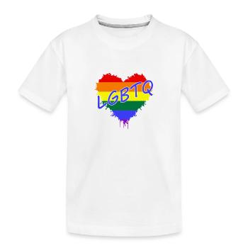 Lgbtq pride flag CSD Rainbow Regenbogen LGBT - Kinder Premium Bio T-Shirt - Weiß - Vorne