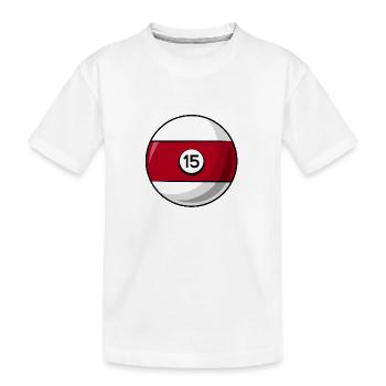 Billardkugel 15 dunkelrot Billard fünfzehn - Kinder Premium Bio T-Shirt - Weiß - Vorne
